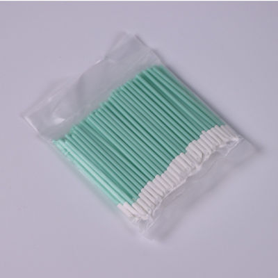 Lint Free Swab Solvent PU Head Green Stick Cleanroom Polypropylene PP Stick Polyurethane Head PU Foam Cleaning Swab