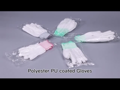 قفازات مقاومة للقطع ESD خالية من النسالة 13gsm من ألياف الكربون الموصلة من ألياف البولي يوريثان